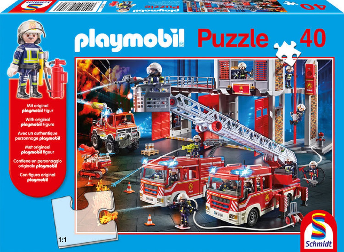 Puzzle 40. Pompieri + figurina