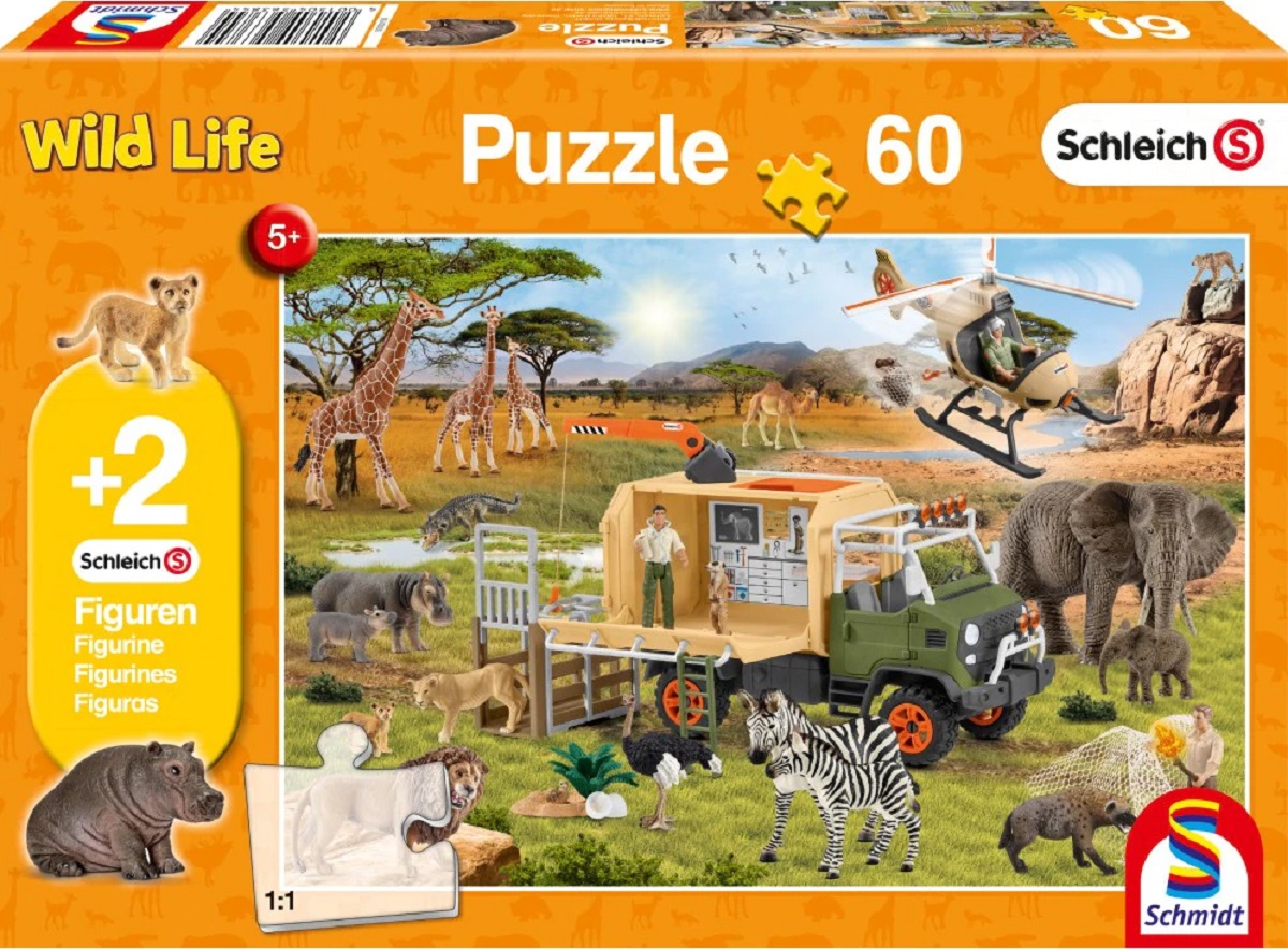 Puzzle 60. Salvare veterinara + 2 figurine