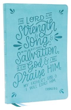 Nkjv, Thinline Bible, Verse Art Cover Collection, Leathersoft, Teal, Red Letter, Comfort Print: Holy Bible, New King James Version - Thomas Nelson