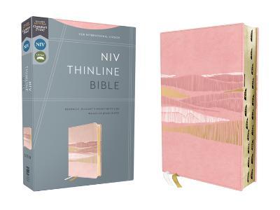 Niv, Thinline Bible, Leathersoft, Pink, Red Letter, Thumb Indexed, Comfort Print - Zondervan