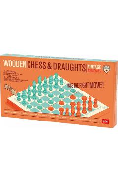 Imaginea produsului 'Joc sah si dame: Wooden Chess and Draughts'