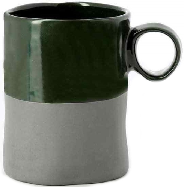 Cana: Stoneware. Dark Green Grey