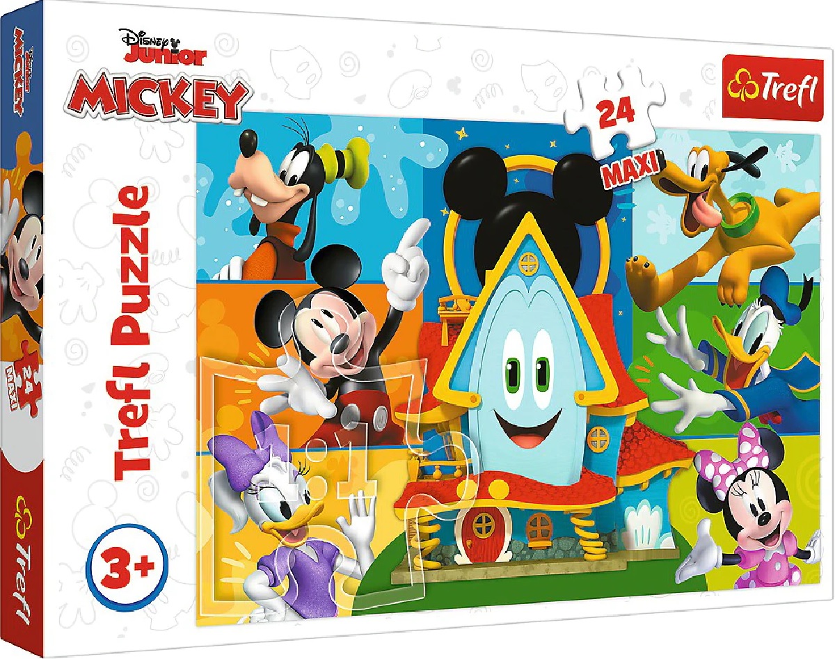 Puzzle 24 maxi. Mickey Mouse: Casa prietenilor amuzanti