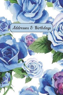 Addresses & Birthdays: Watercolor Blue Roses - Andante Press