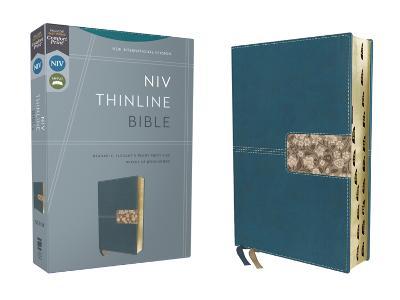 Niv, Thinline Bible, Leathersoft, Teal, Red Letter, Thumb Indexed, Comfort Print - Zondervan