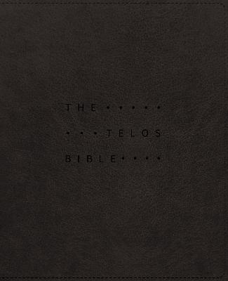 Niv, the Telos Bible, Leathersoft, Charcoal, Comfort Print: A Student's Guide Through Scripture - Onehope
