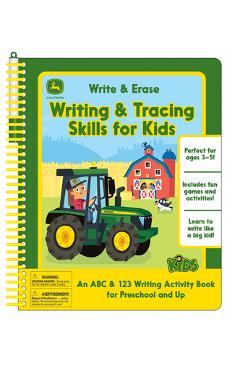 Poza produsului John Deere Kids Write & Erase Writing & Tracing Skills for Kids - Cottage Door Press