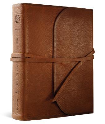 ESV Single Column Journaling Bible (Brown, Flap with Strap) - 