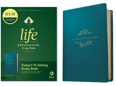 NLT Life Application Study Bible, Third Edition (Red Letter, Leatherlike, Teal Blue) - Tyndale
