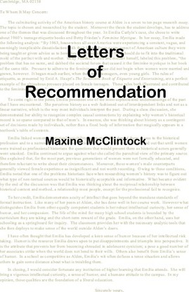 Letters of Recommendation - Maxine Mcclintock