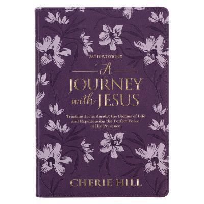 A Journey with Jesus 365 Devotions for Women, Purple Floral Faux Leather Flexcover - Christianart Gifts
