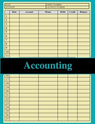 Accounting: accounting book, idealy sized:8.5x11,120 pages,6 columns and 28 ligne. - Accounting Books