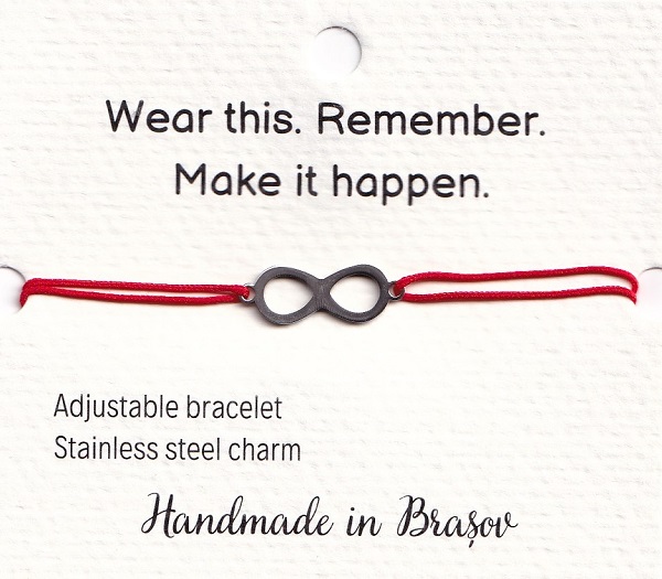 Bratara: Wear this. Remember. Make it happen - Infinit argintiu