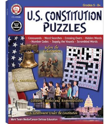 U.S. Constitution Puzzles Workbook, Grades 5 - 12 - Jeanne Cheyney