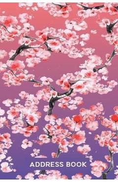 Poza produsului Address Book for Women: Address Organizer for Girls Women & Flower Lovers - Pink Cherry Blossom - High King
