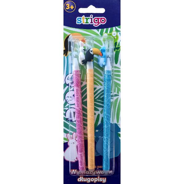 Set 3 pixuri cerneala termosensibila: Roz, portocaliu, albastru. Seria Nature