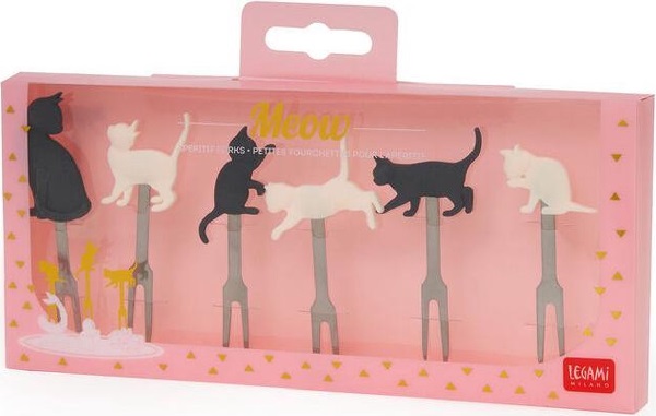 Set 6 furculite aperitiv: Meow