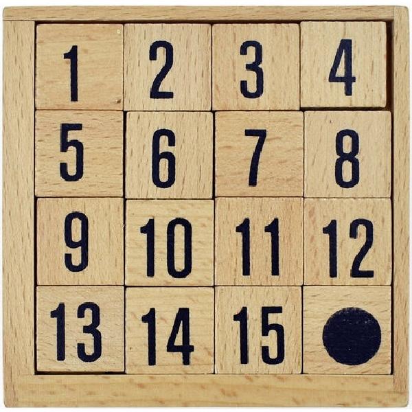 Puzzle numeric din lemn