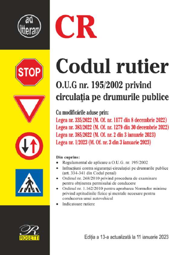 Codul rutier Ed.13 Act.11 ianuarie 2023