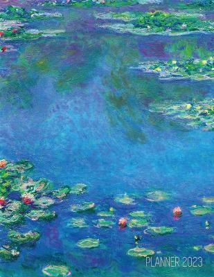Claude Monet Daily Planner 2023: Water Lilies Painting Artistic French Impressionism Art Flower Organizer - Shy Panda Press