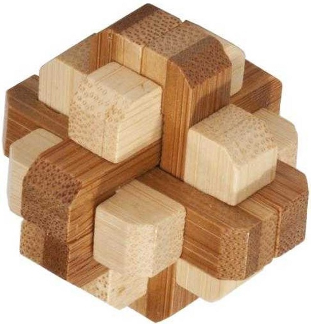 IQ-Test. Joc logic din lemn puzzle 3D in cutie metalica: 4