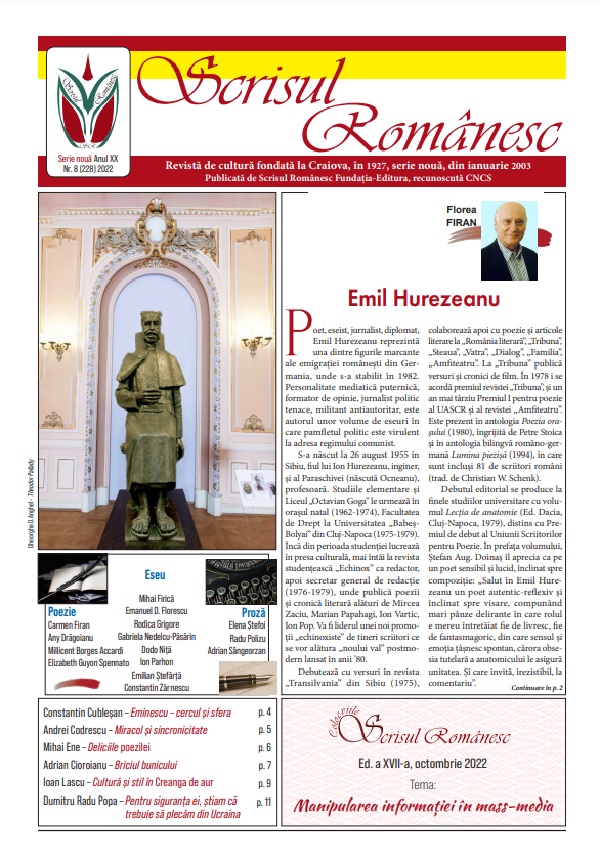Revista Scrisul Romanesc Nr. 8 din 2022