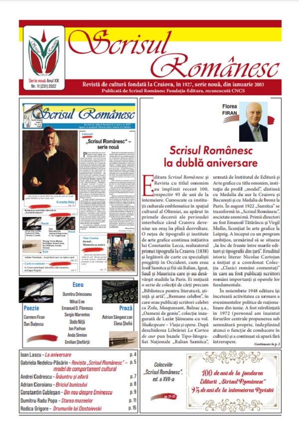 Revista Scrisul Romanesc Nr.11 din 2022
