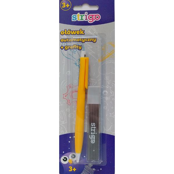 Creion mecanic + rezerva. Portocaliu