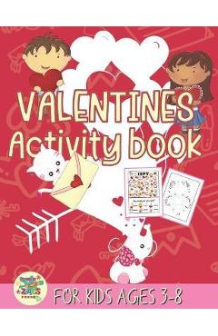 Poza produsului valentines activity book for kids ages 3-8: happy valentines day activity gift for kids ages 3 and up. - Zags Press