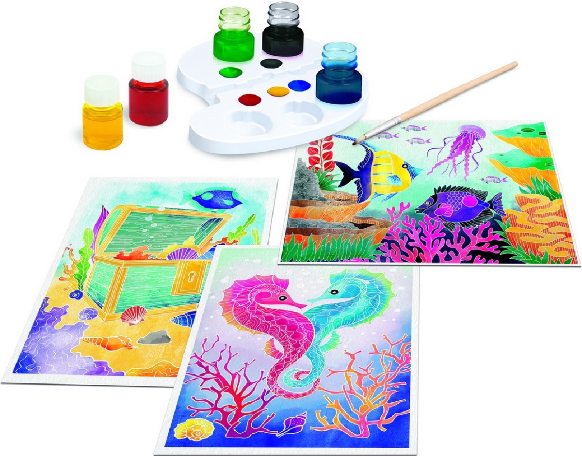 Set creatie: Atelierul de pictura. Aquarelle - Fundul marii