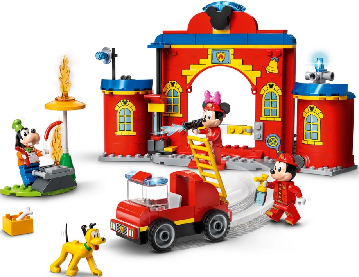 Lego Disney. Mickey and Friends: Statia si camionul de pompieri