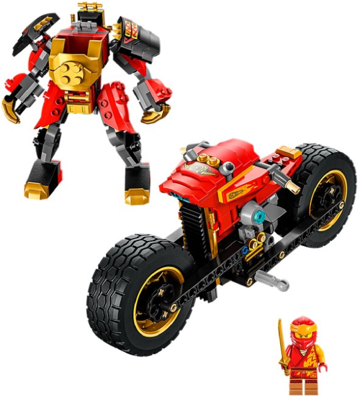 Lego Ninjago. Motocicleta robot Evo a lui Kai