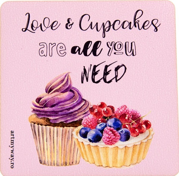 Suport pahar: Love and Cupcakes