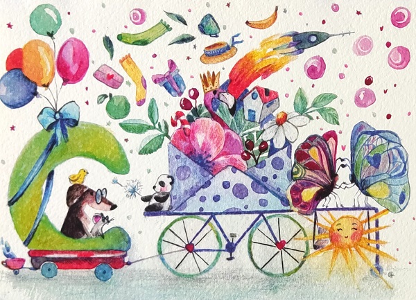 Felicitare: Seria Paw Print. Aniversare