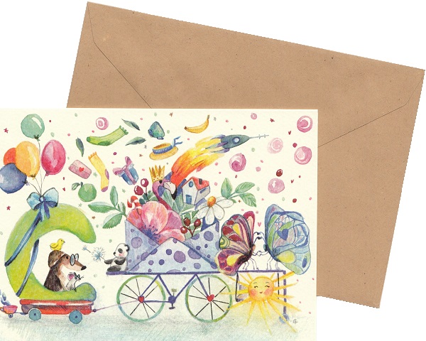 Felicitare: Seria Paw Print. Aniversare