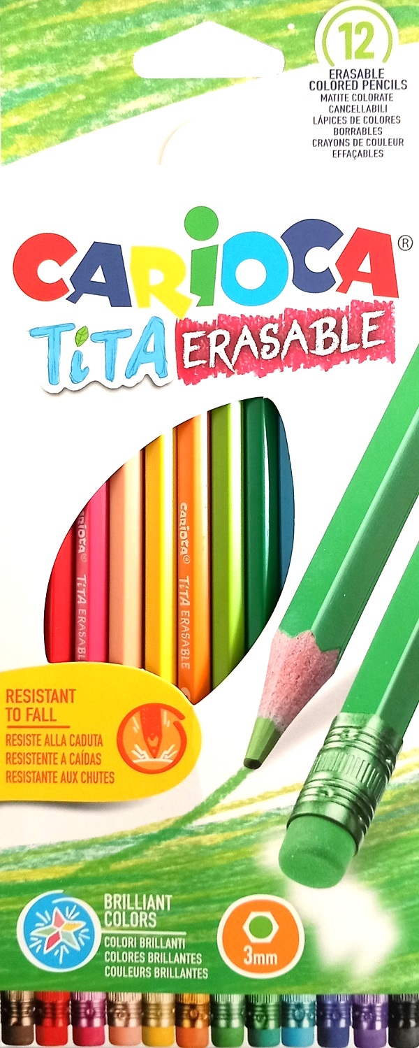 Set creioane colorate cu guma 12 culori