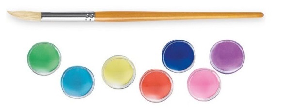 Set acuarele 12 culori + 1 pensula
