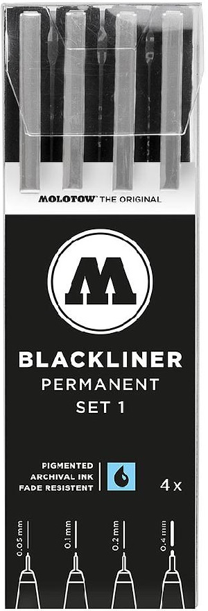 Permanent Blackliner Set 1. 4 bucati