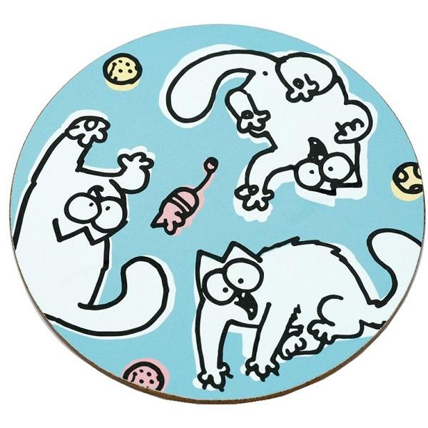 Cana + coaster: Simon's Cat. Albastru