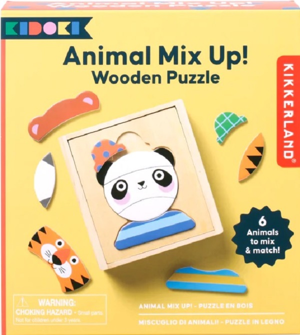Puzzle educativ. Animal Mix Up! Wooden Puzzle