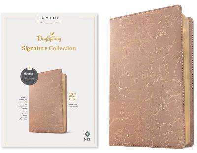 NLT Super Giant Print Bible, Filament-Enabled Edition (Red Letter, Leatherlike, Blush Floral): Dayspring Signature Collection - Tyndale
