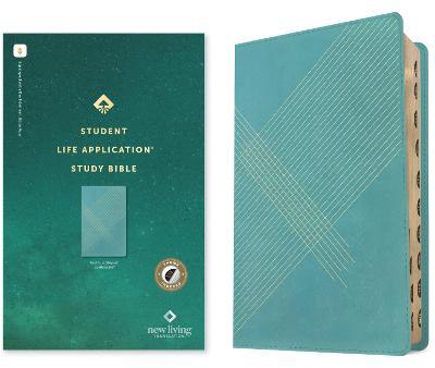 NLT Student Life Application Study Bible, Filament Enabled Edition (Red Letter, Leatherlike, Teal Blue Striped, Indexed) - Tyndale