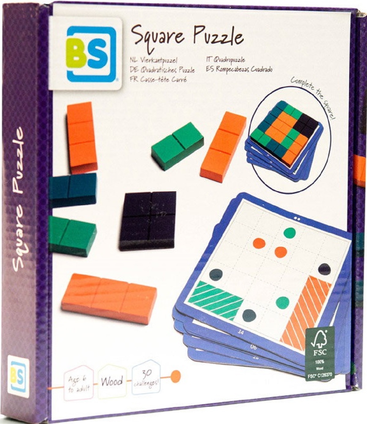 Square Puzzle. Joc de logica din lemn