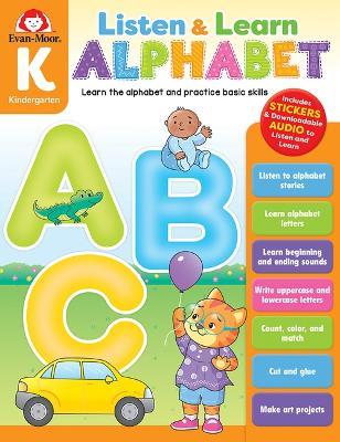 Listen and Learn: Alphabet, Grade K Workbook - Evan-moor Corporation