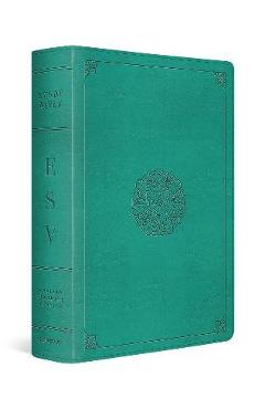 Coperta cărții 'ESV Study Bible (Trutone, Turquoise, Emblem Design) -'
