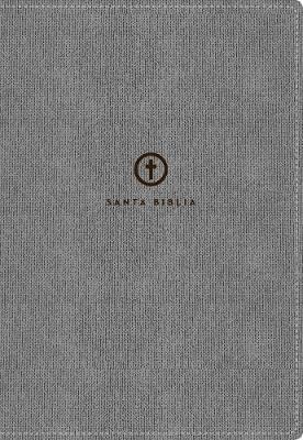 Rvr60 Santa Biblia Serie 50 Letra Grande, Tamaño Manual, Tapa Dura, Tela, Gris - Rvr 1960- Reina Valera 1960