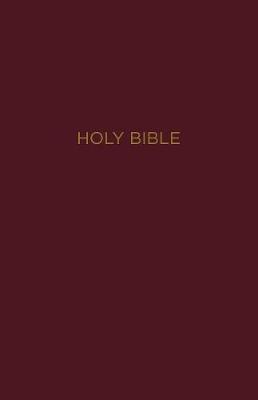 NKJV, Reference Bible, Center-Column Giant Print, Leather-Look, Burgundy, Indexed, Red Letter Edition, Comfort Print - Thomas Nelson