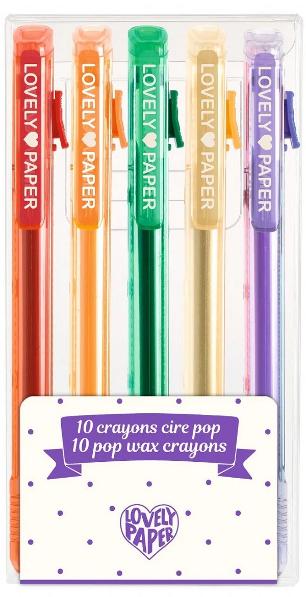 Set 5 creioane cerate nuante pop