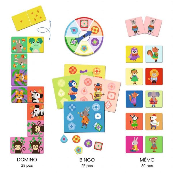 Joc de memorie: Bingo, Memo, Domino. Prieteni