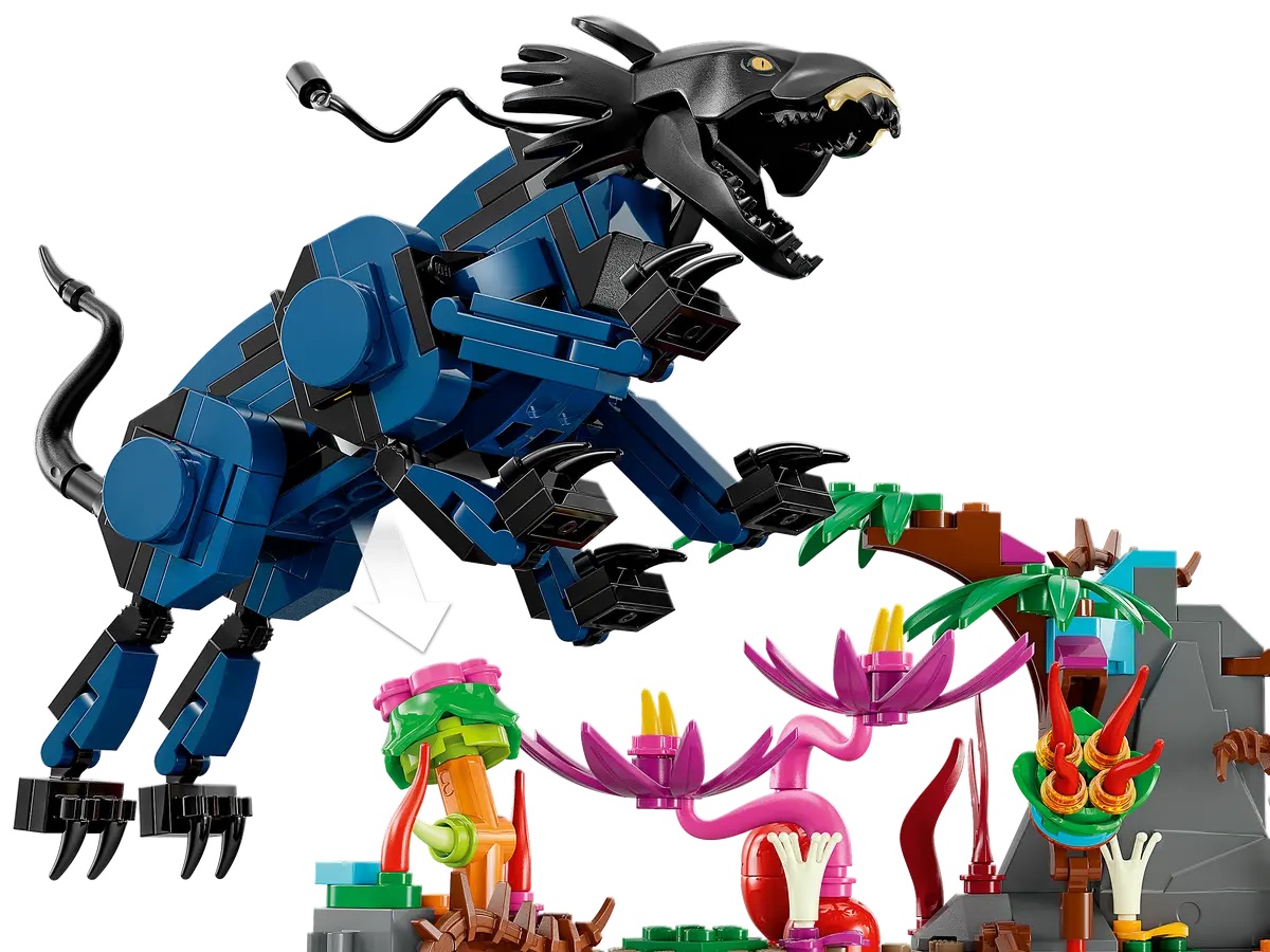 Lego Avatar. Neytiri si Thanator contra Robotul Amp Quaritch